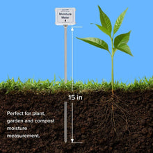 Load image into Gallery viewer, 15 Inch Stainless Steel Moisture Meter for Gardening, Composting &amp; Farming