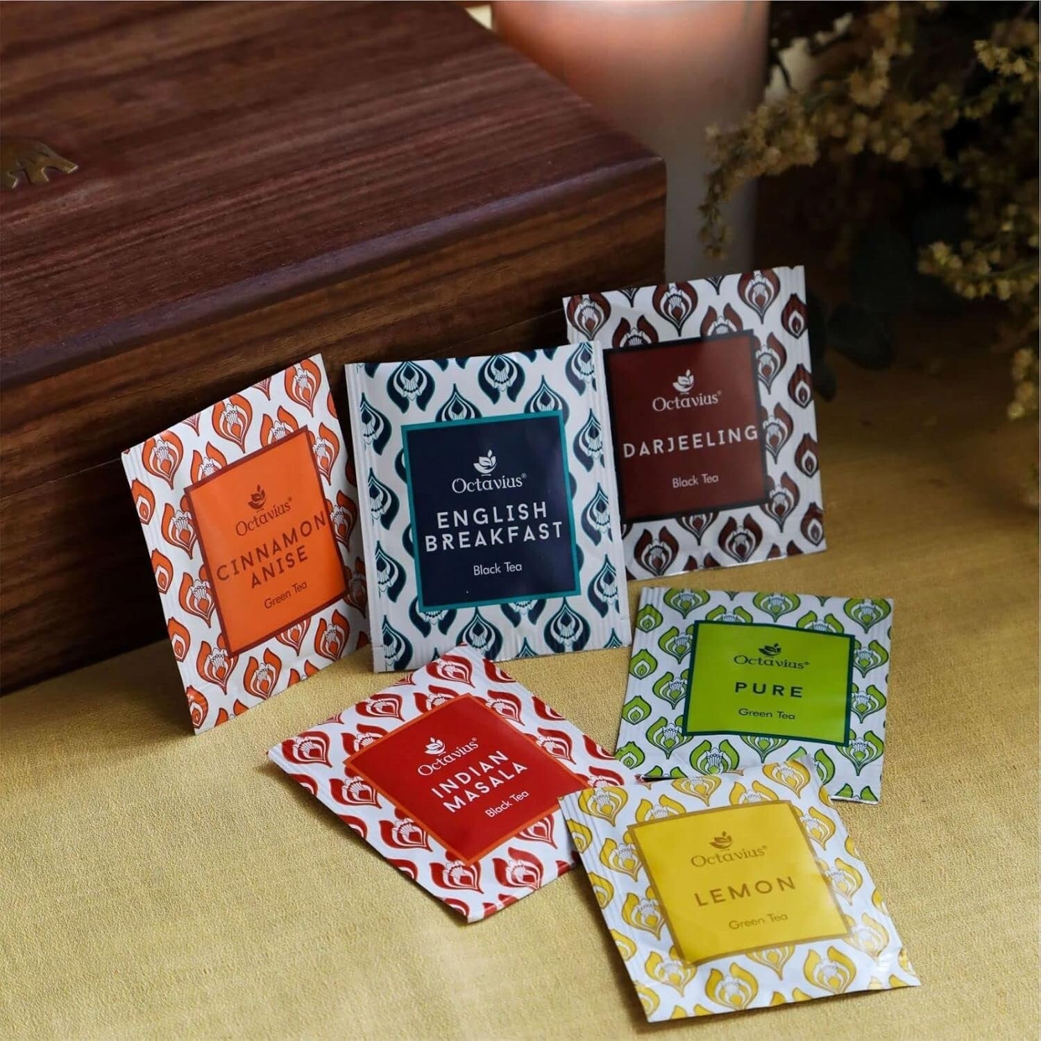 Exquisite Assorted Tea Collection in Wooden Box | 120 Total Tea Bags for Gifting