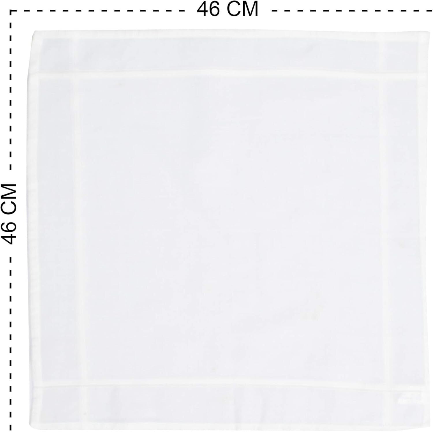 Stylish 100% Cotton Handkerchiefs for Men - Pack of 10, Machine Washable