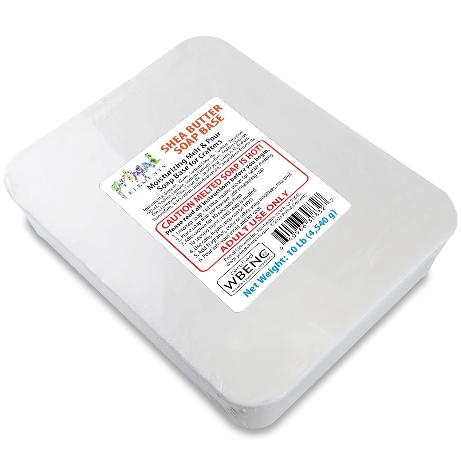 Moisturizing Glycerin Soap Base – 10 lbs of Vegan Shea for Custom Soap Projects