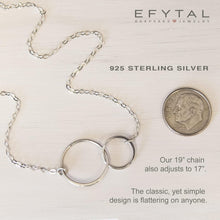Load image into Gallery viewer, Elegant Infinity Circle Necklace - 19" Sterling Silver Mother &amp; Daughter Gift