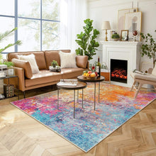 Load image into Gallery viewer, Colorful Soft Low Pile 5' X 7' Area Rug for Living Room &amp; Bedroom - Machine Wash