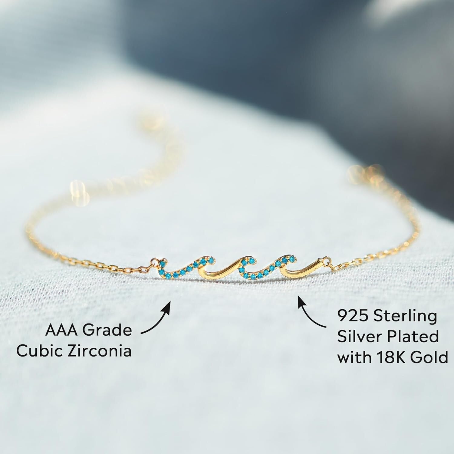 Elegant 925 Silver BFF Friendship Bracelet with 18K Gold - Perfect Gift