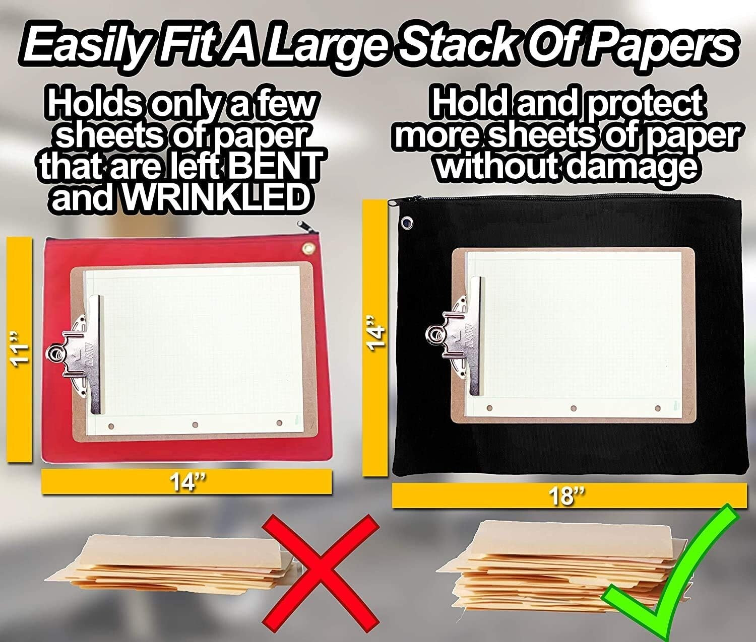 Extra Large Durable Black Canvas Mailer Transit Sack - 18" x 14" - Pack of 3