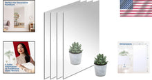 Load image into Gallery viewer, Clear Reflection 12x24 Acrylic Mirrors Set - Shatterproof &amp; Customizable Design
