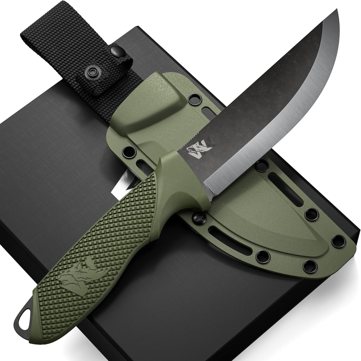 Weather-Resistant Fixed Blade Knife with 4.6" V-Grind Blade - Made for Adventure