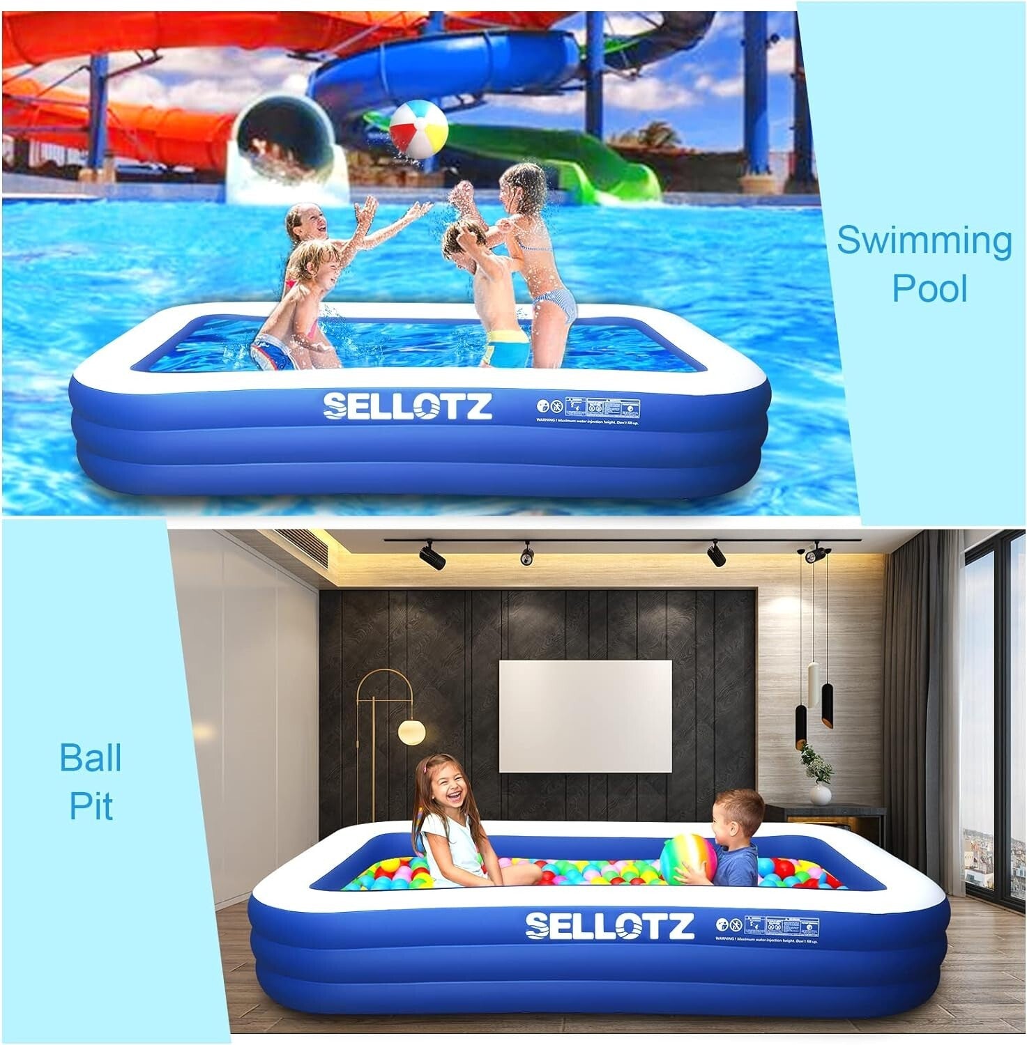 Family-Friendly Inflatable Pool - Spacious Design for Backyard & Ball Pit
