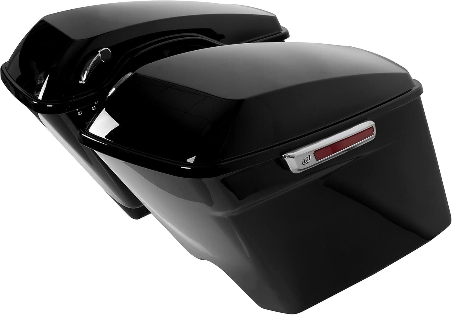 Classic 5'' Stretched Saddle Bags with Marker Lights for Harley Davidson Models