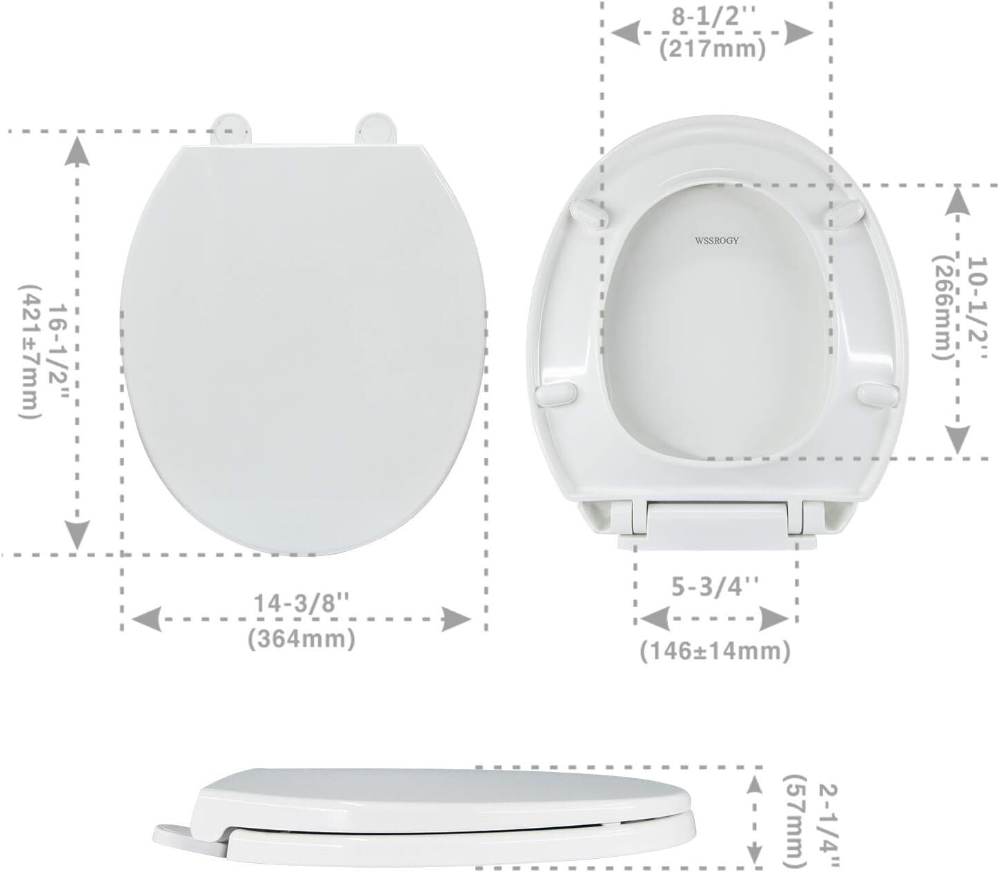 Stylish Quiet-Close Round Toilet Seat - Easy to Install with Eco-Friendly Design
