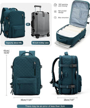 Load image into Gallery viewer, Multi-Compartment Peacock Blue Travel Backpack for Laptop and Gym Essentials