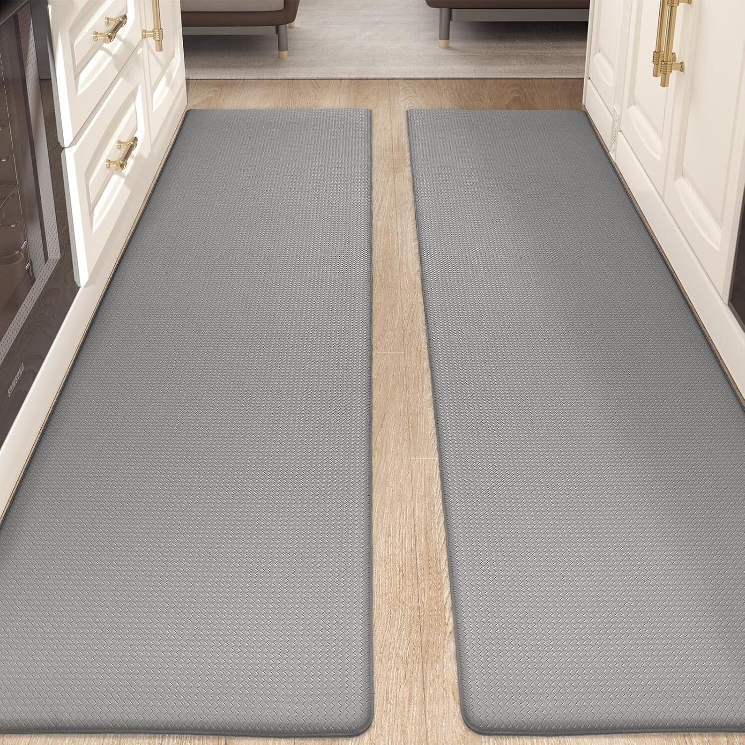 Stylish Kitchen Runner Rug Set - Memory Foam, Non-Slip, Anti-Fatigue - 17"x59"