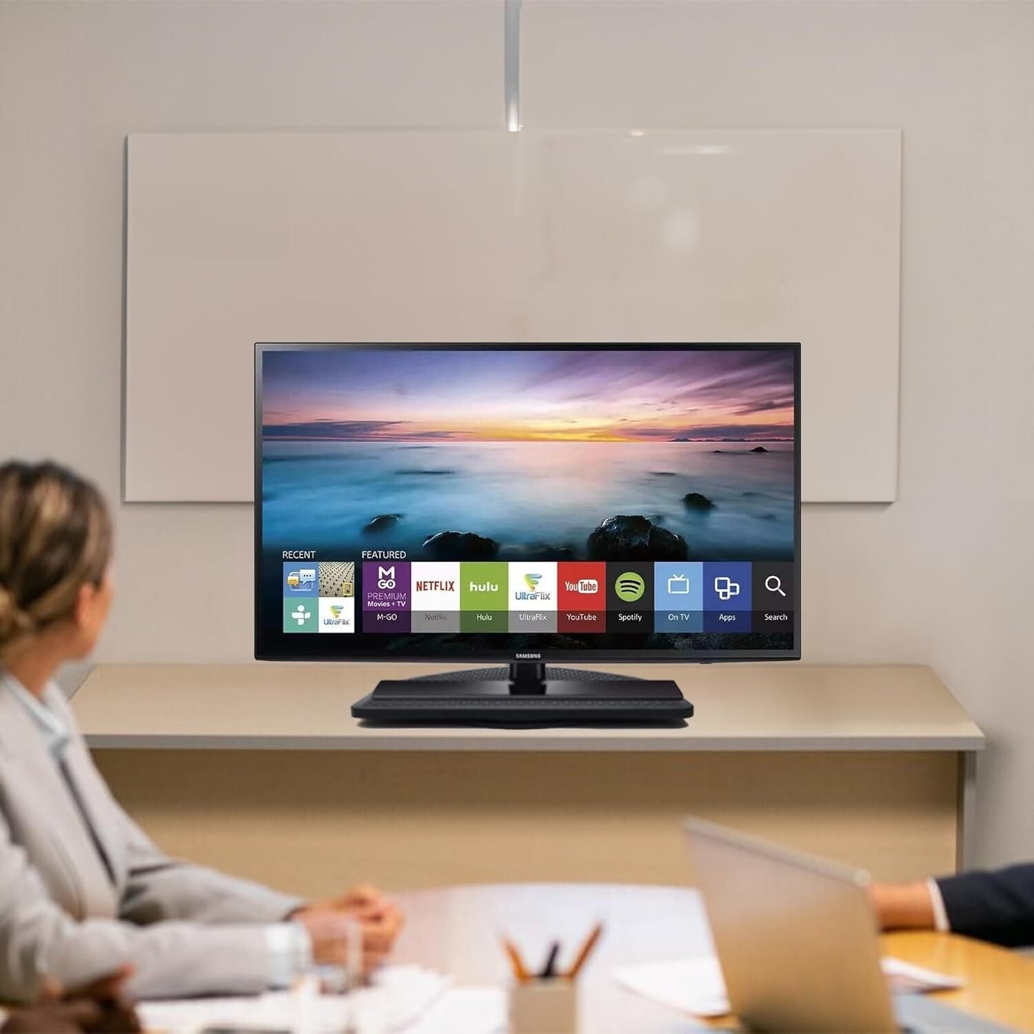 Durable 21-Inch TV Swivel Base with Steel Ball Bearings - Glare-Free Viewing