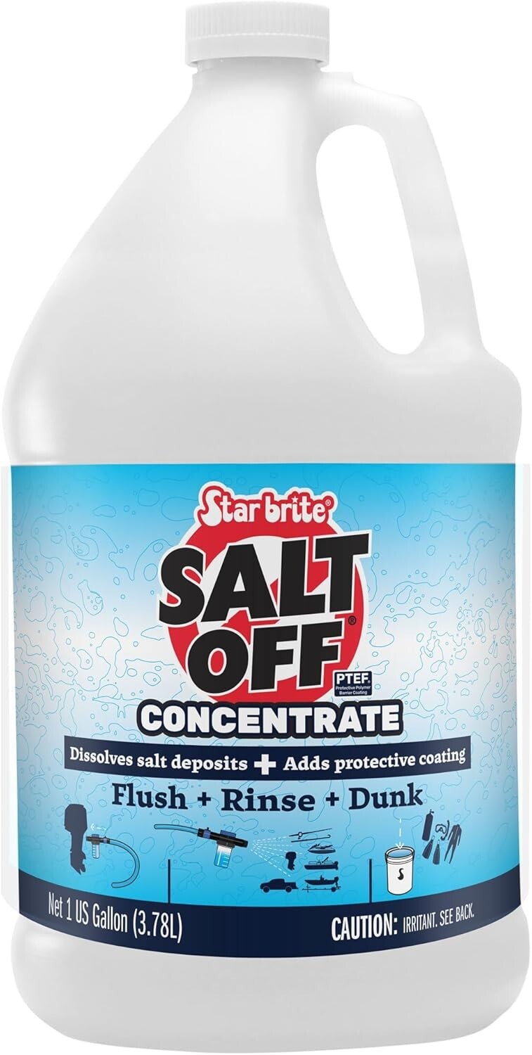 Concentrated 1 Gallon Salt Remover - Protects Boats & Vehicles from Salt Damage
