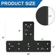 Load image into Gallery viewer, T Shape Steel Brackets 4pcs, 12x8 Inches - Ideal for Garden and Furniture Repair