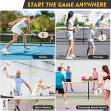 Load image into Gallery viewer, Outdoor Pickleball Net Set: 22FT Portable with Carry Bag &amp; Tear-Resistant Design