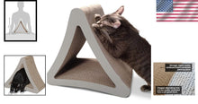 Load image into Gallery viewer, 3-Sided Vertical Cat Scratching Post - Eco-Friendly Cardboard Lounge (18"/24")