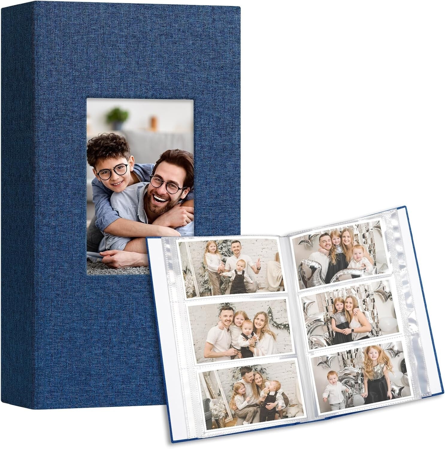 Charming Blue 2-Pack Baby Photo Albums - 600 Pockets for Cherished Memories