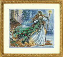 Load image into Gallery viewer, Elegant Woodland Fairy Cross Stitch Kit - Includes Beads and Easy Instructions