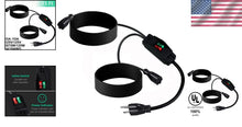 Load image into Gallery viewer, 2-Way Outdoor Power Splitter Extension Cord with On/Off Switch - 15 Feet Long