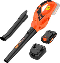 Load image into Gallery viewer, Portable 21V Leaf Blower with Fast Charger - Ideal for Yard and Sidewalk Cleanup