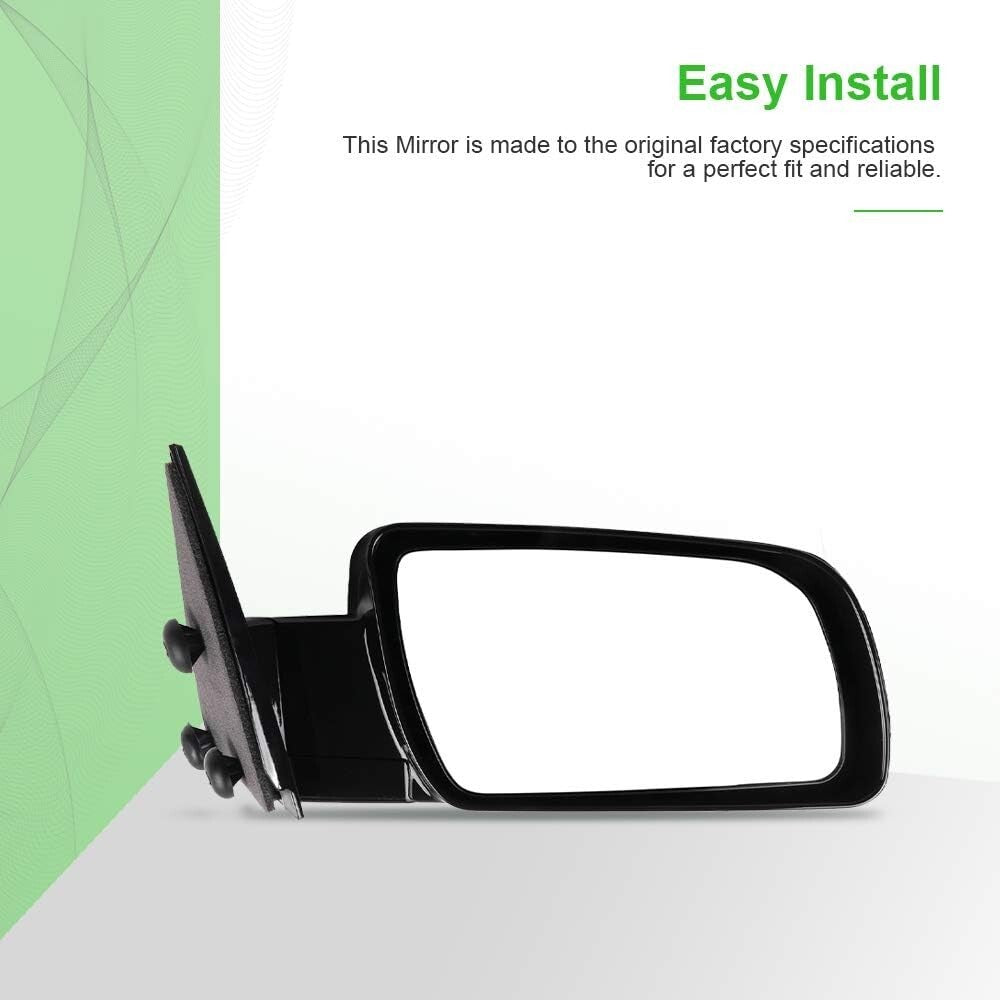 Enhanced Visibility Black Convex Side Mirrors - Compatible Chevy Models Included