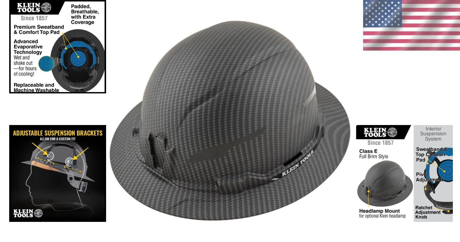 Durable Polycarbonate Hard Hat - Comfort, Style & Class E Protection Up to 20kV