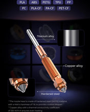 Load image into Gallery viewer, Precision-Machined Unicorn Nozzle Kit for K1C, Ender 3 V3, V3 Plus - 4 Piece Set