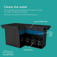 Load image into Gallery viewer, Compact Pond Filter System with Bio-Balls and Dual Filters for Clean Water