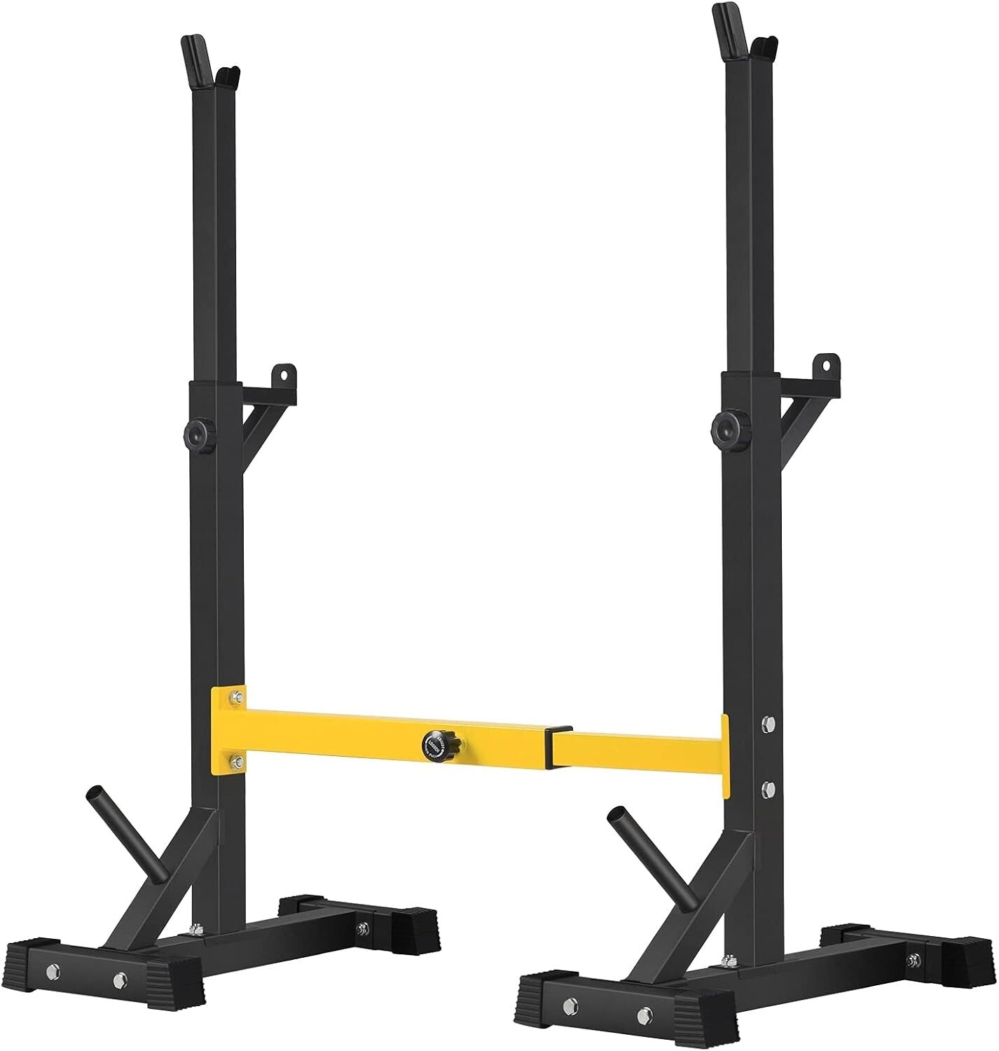 Heavy-Duty Home Gym Squat Rack - Adjustable Barbell Storage with Safety Features