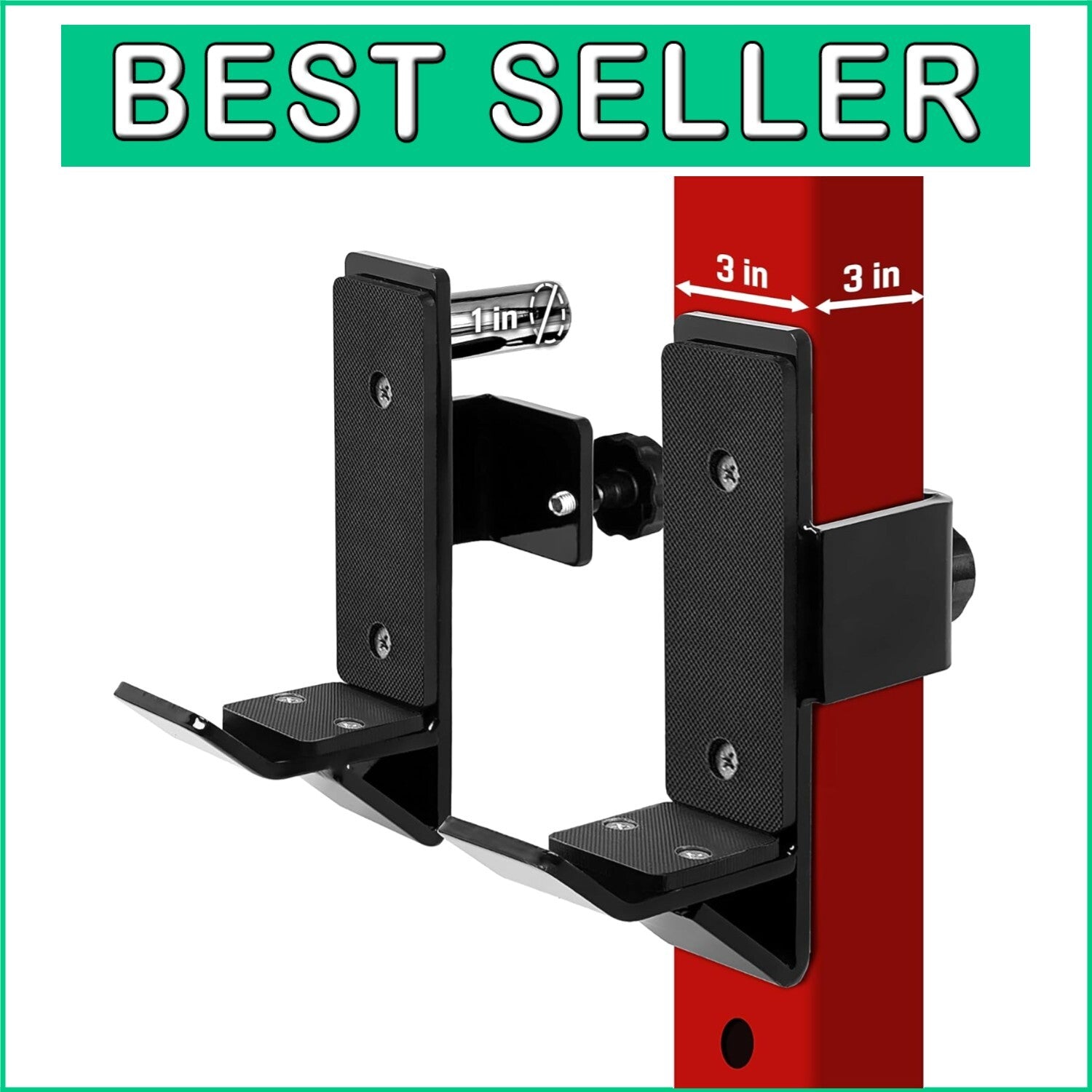 Enhance Your Squat Rack with Compact J-Hook, Spotter Arm, & 1000lbs Load