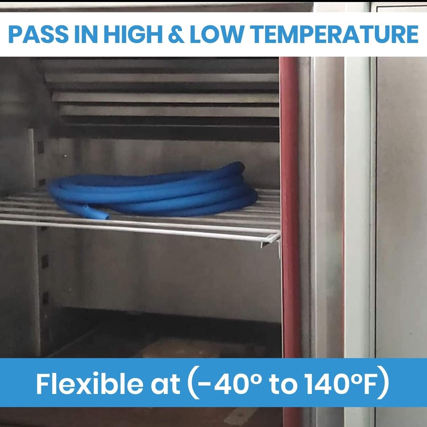 Heavy Duty 3/8-Inch Air Hose 100 Feet - Kink Resistant, Blue with Quick Couplers