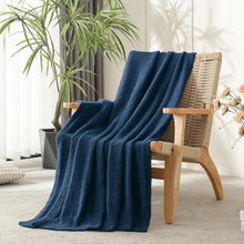 Load image into Gallery viewer, Stylish Super Soft Navy Blue Throw Blanket 60x80 - Perfect Gift for All Seasons