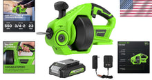 Load image into Gallery viewer, Cordless Drain Auger 24V - Ergonomic Design, 550 RPM for Effortless Clog Removal