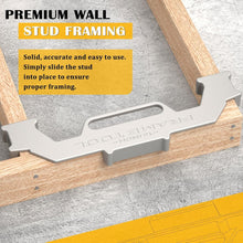 Load image into Gallery viewer, Premium Wall Stud Framing Tool - 16-Inch Aluminum Layout for Professionals
