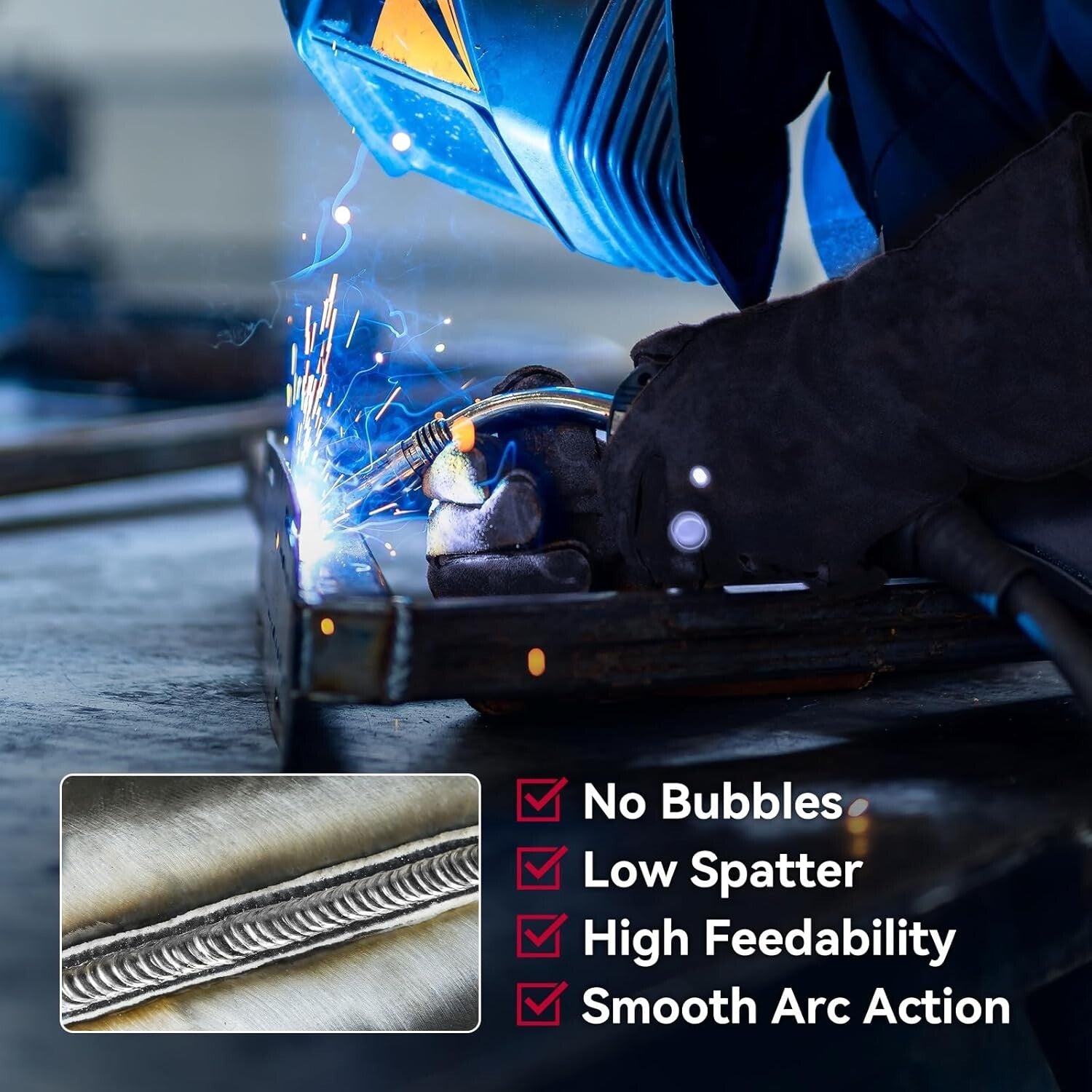 T V Certified 10lb Flux Core Welding Wire - Versatile Applications, 0.030" Size