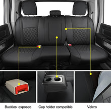 Load image into Gallery viewer, Custom Fit Faux Leather Rear Bench Seat Covers for 2011-2025 RAM Trucks