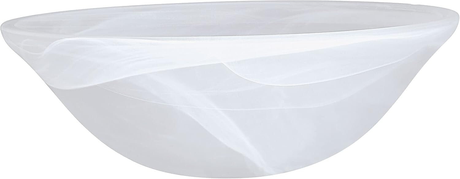 Frosted Alabaster Glass Shade Replacement for Torchiere and Pendant Lamps