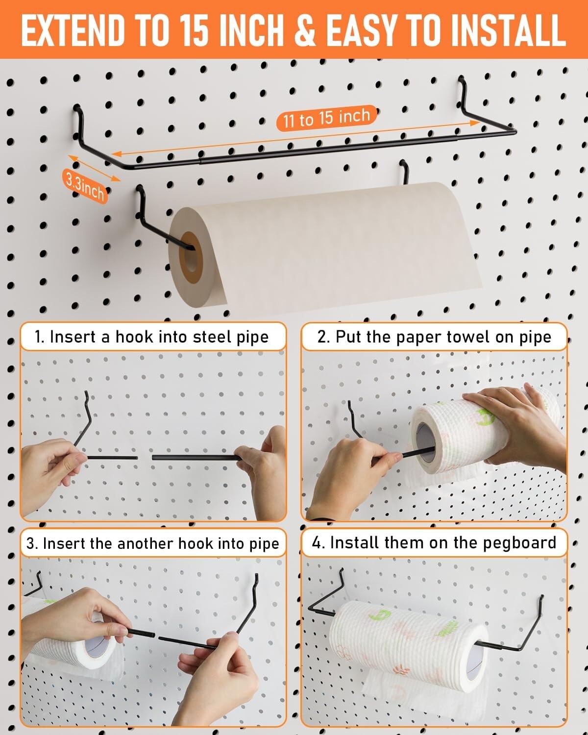 Adjustable Pegboard Accessory Kit - 276pcs for Tough & Stylish Garage Storage