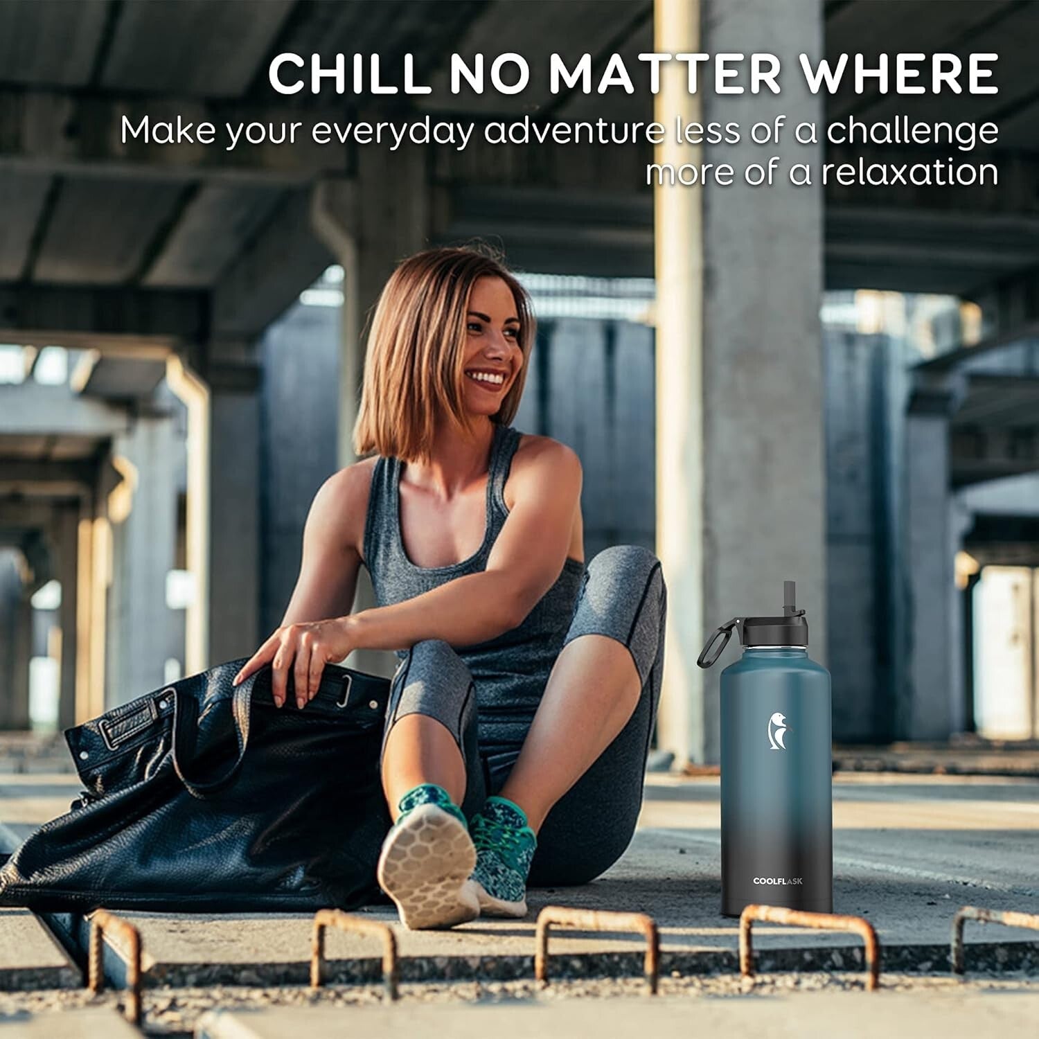 87 oz Stainless Steel Water Jug - 48 Hours Cold, 24 Hours Hot - Adventure Ready