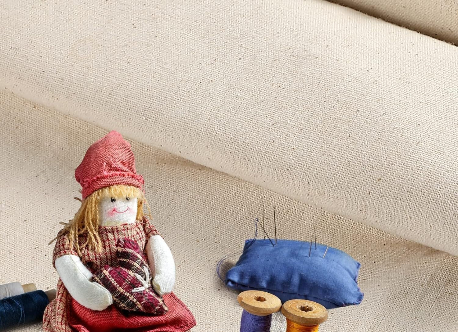 Versatile 25 Yards Natural Cotton Muslin Fabric - Ideal for Quilting & Draping