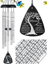 Load image into Gallery viewer, Aluminum Sympathy Wind Chimes with Soothing Notes - Thoughtful Memorial Gift