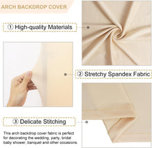 Load image into Gallery viewer, High-Quality Stretchy Beige Arch Cover - Perfect for Bridal Showers &amp; Birthdays
