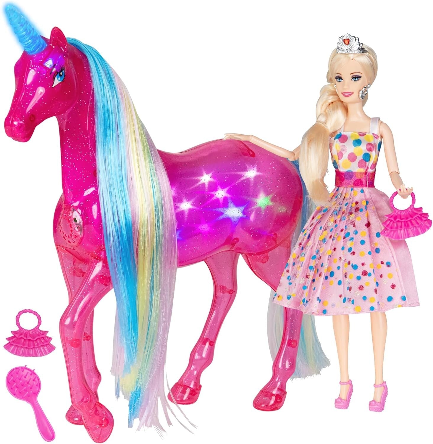 Magical Unicorn Doll Playset with Bright Lights & Sounds - Ideal Gift for Girls