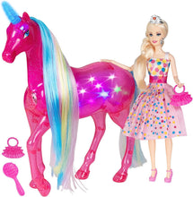 Load image into Gallery viewer, Magical Unicorn Doll Playset with Bright Lights &amp; Sounds - Ideal Gift for Girls