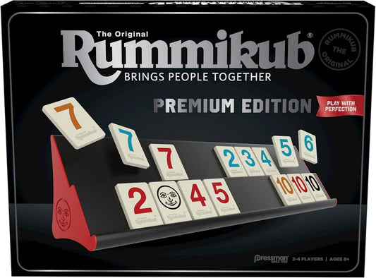 Elegant Rummikub Premium Edition: Complete Set with Engraved Tiles & Racks
