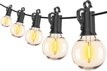 Load image into Gallery viewer, Waterproof 2 Pack Patio Hanging Lights - 30 Ft Warm White LED Globe String