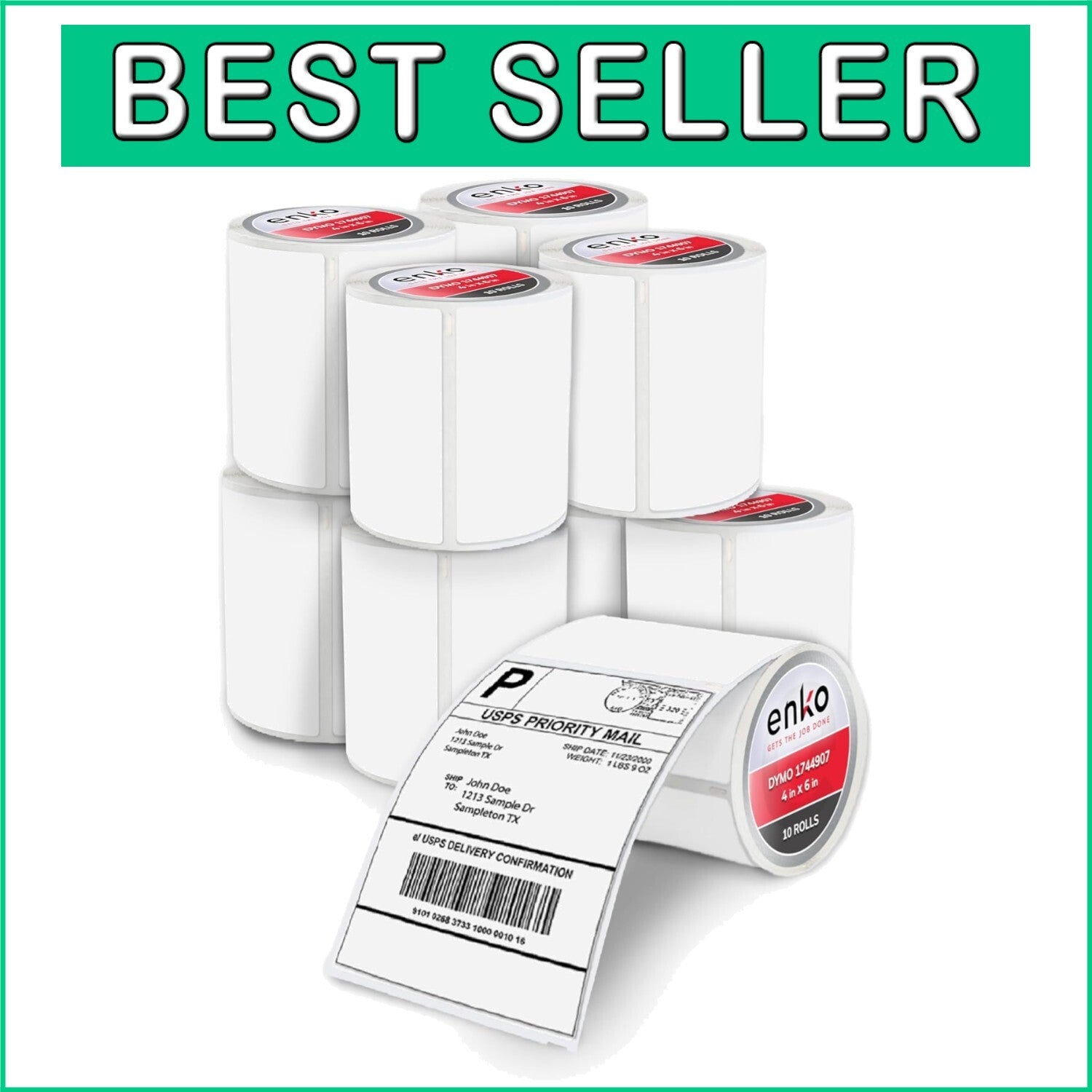 Eco-Friendly 4x6 Blank Shipping Labels - Compatible with Dymo & Zebra Printers