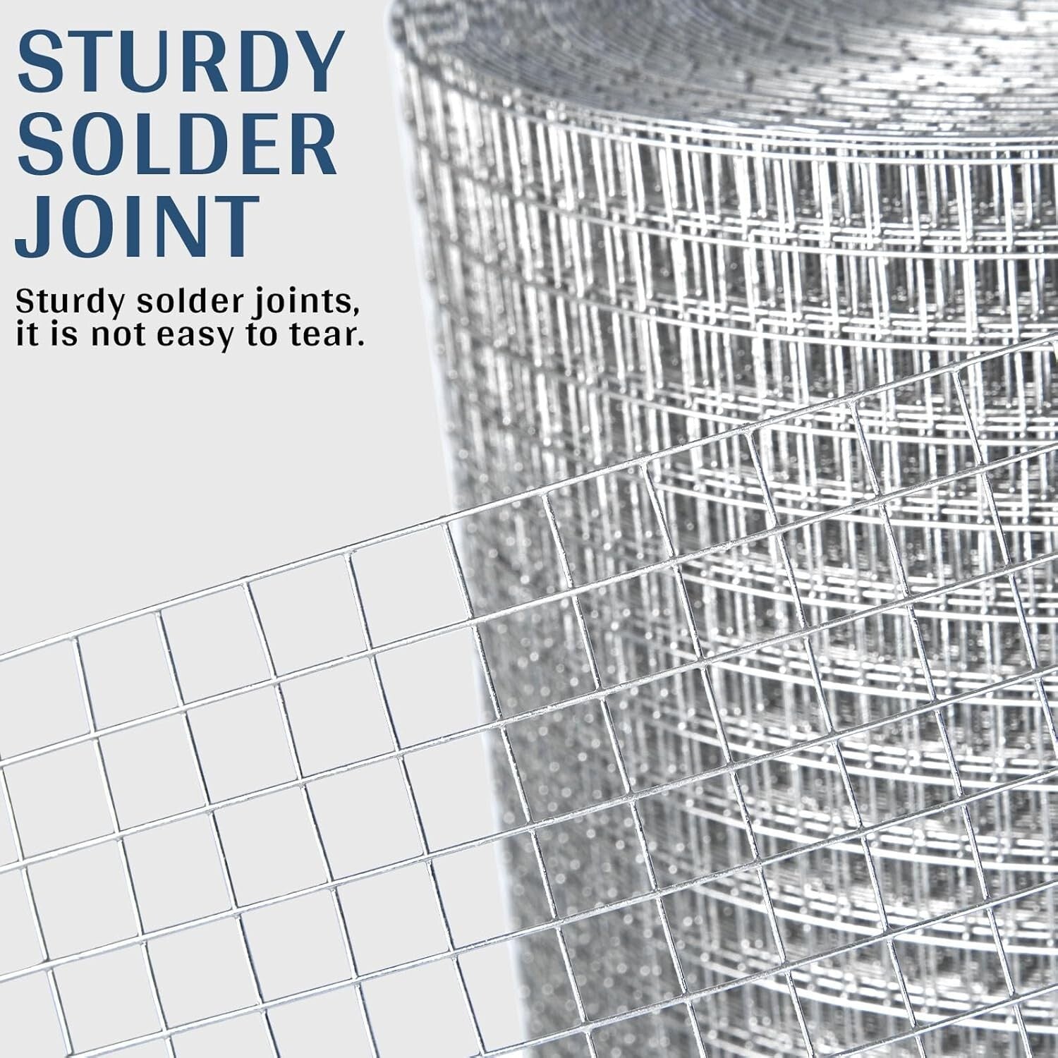 Rustproof 36'' x 100' Galvanized Mesh Wire Fencing for Gardens and Chicken Coops