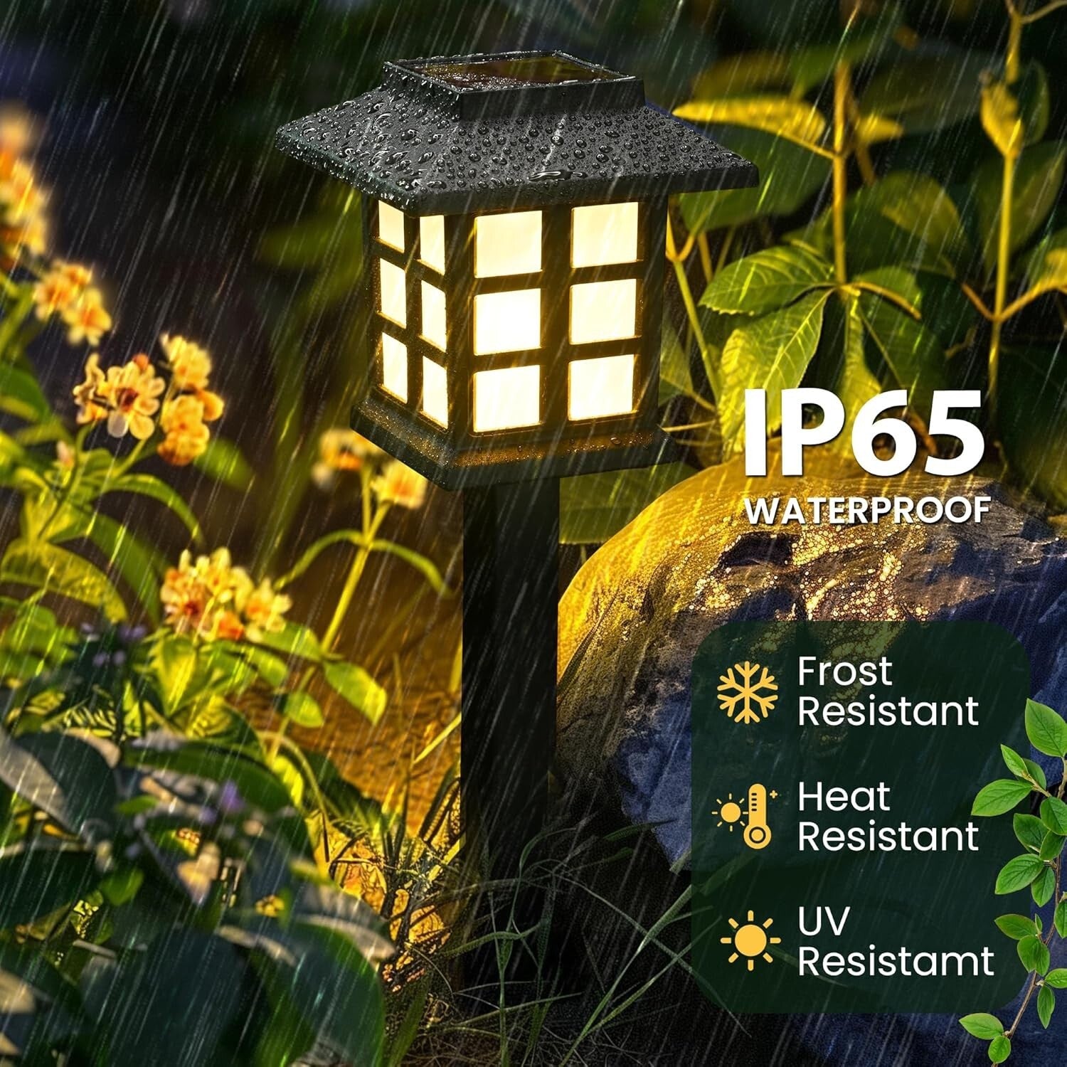 Elegant 16 Pack Solar Outdoor Lights - Waterproof LED for Gardens & Pathways