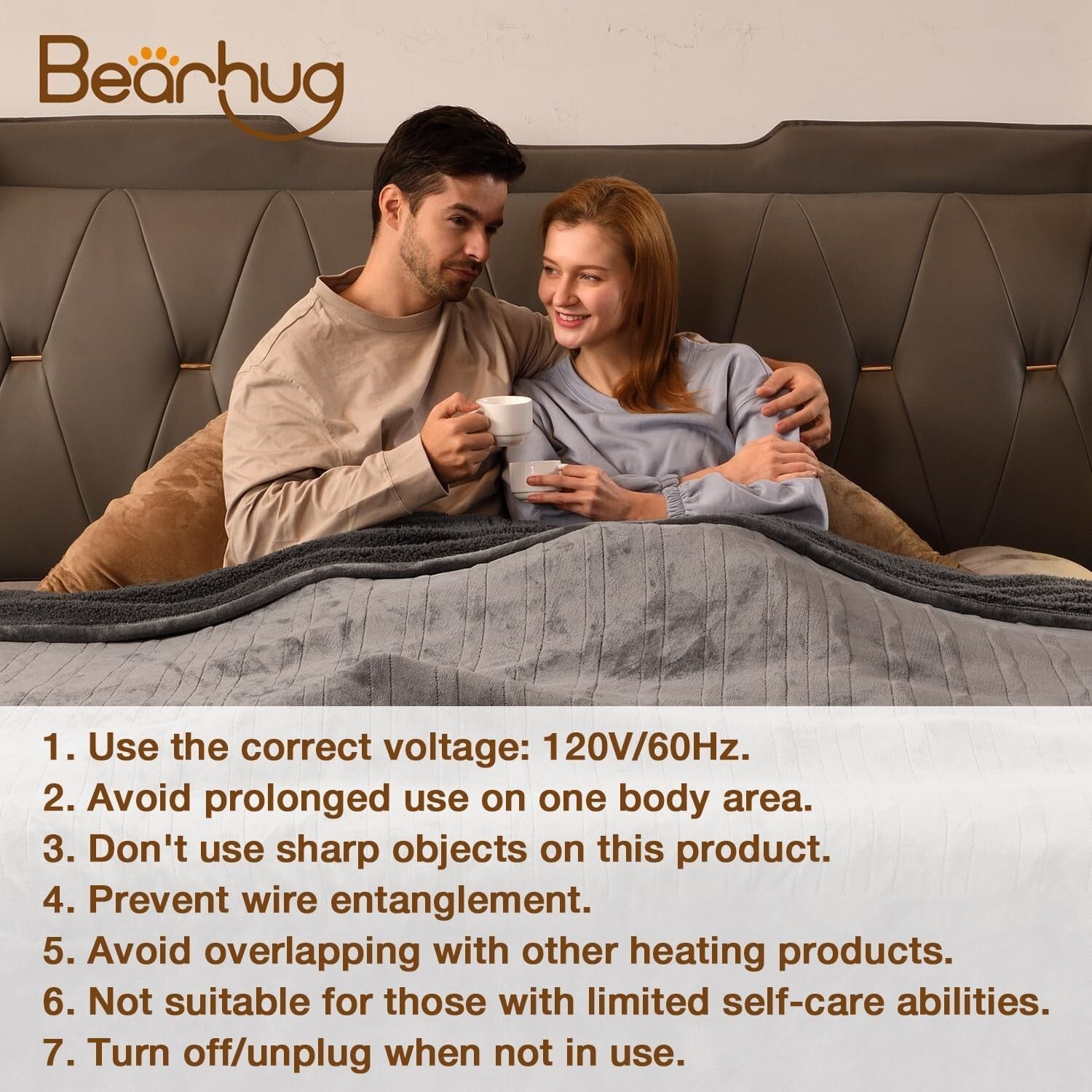 King Size Heated Blanket 100"x90" - Dual Controller with 10 Heating Levels